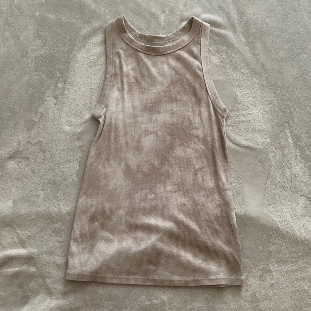 Gray Tye-Dye Target Tank Top A New Day